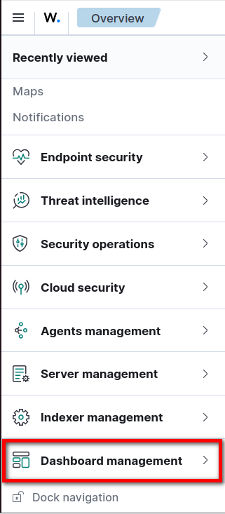 Wazuh Dashboard Management